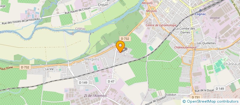 localisation de l'entreprise AP ALLARY à COGNAC