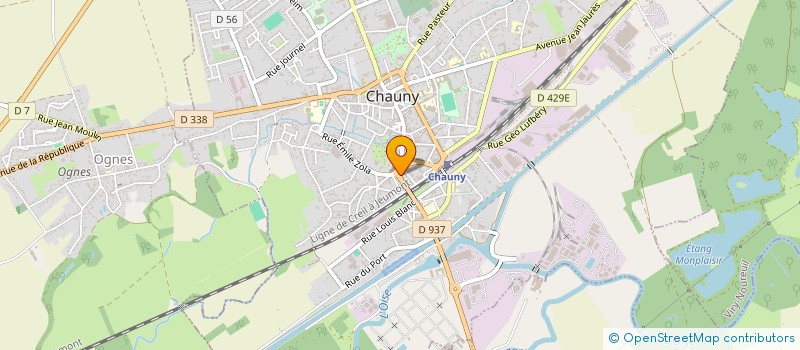 localisation de l'entreprise AP ASSURANCES à CHAUNY