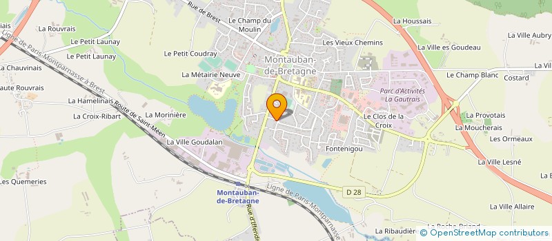 localisation de l'entreprise AP CONSTRUCTION  MONTAUBAN-DE-BRETAGNE