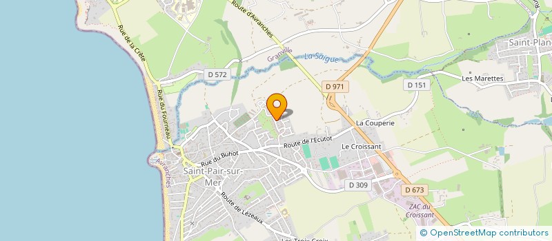 localisation de l'entreprise AP CORP.  SAINT-PAIR-SUR-MER