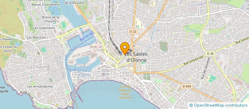 localisation de l'entreprise AP FINANCE à LES SABLES D'OLONNE