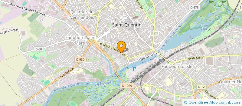 localisation de l'entreprise AP HOLDING à SAINT-QUENTIN