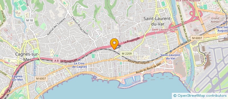 localisation de l'entreprise AP INVEST à CAGNES SUR MER