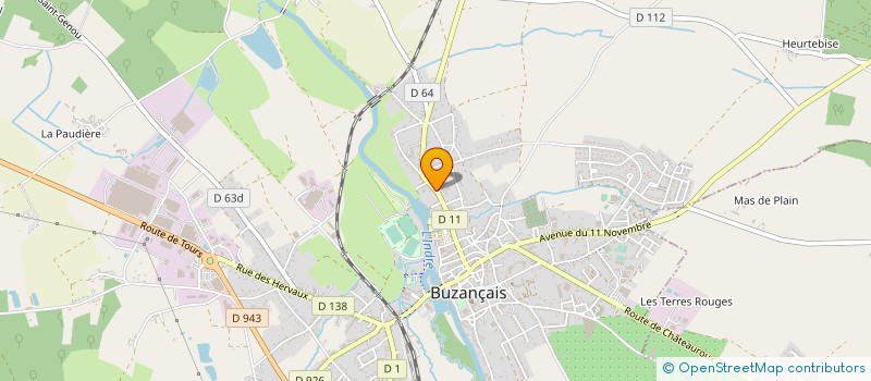 localisation de l'entreprise AP PEINTURE à BUZANCAIS