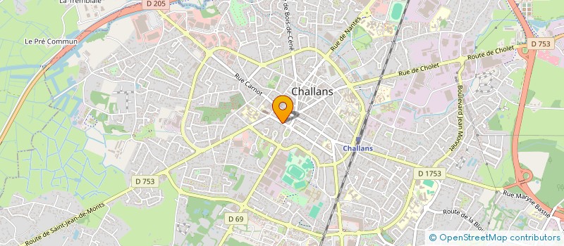 localisation de l'entreprise AP PONTOIZEAU JCC à CHALLANS