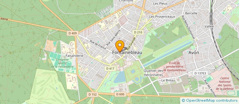 localisation de l'entreprise AP RESTAURATION à FONTAINEBLEAU