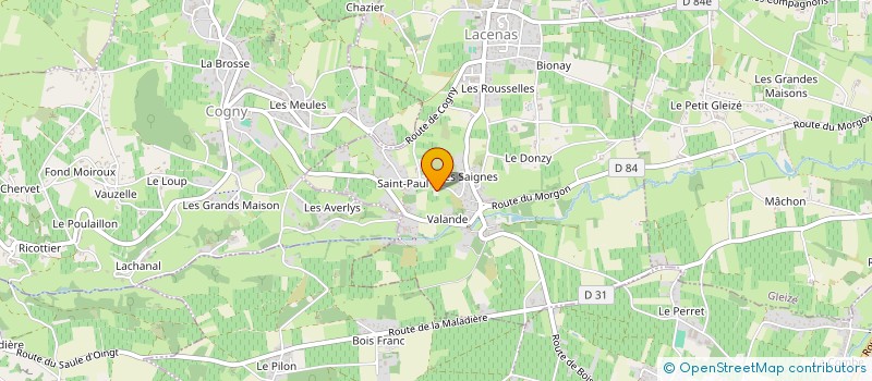 localisation de l'entreprise AP VALANDE  LACENAS