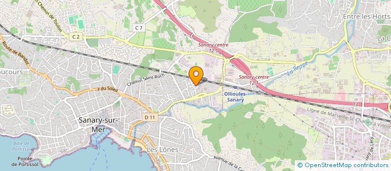 localisation de l'entreprise AP2C à SANARY-SUR-MER