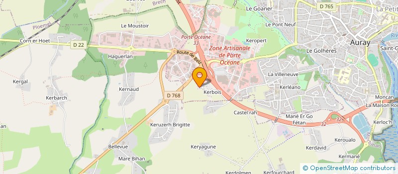 localisation de l'entreprise AP2G FINANCE à AURAY