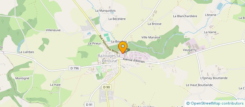 localisation de l'entreprise AP2M à BAZOUGES-LA-PEROUSE