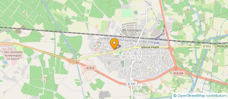 localisation de l'entreprise APA à VIAS