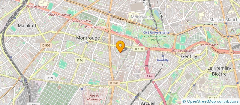 localisation de l'entreprise APAS BATIMENT TRAVAUX PUBLICS à MONTROUGE