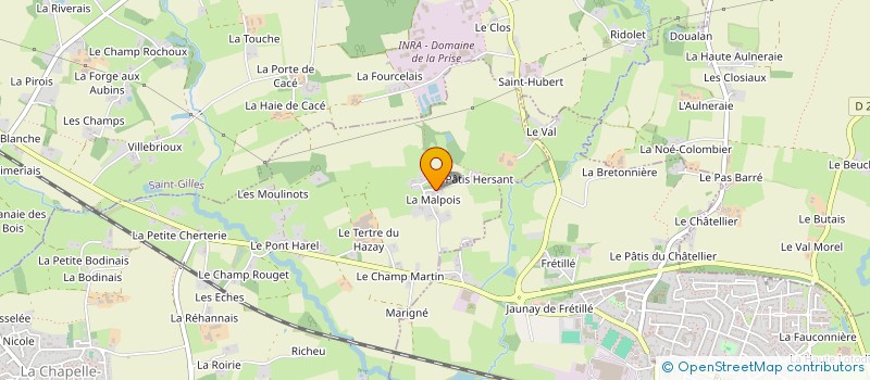 localisation de l'entreprise APB CREATION  LA CHAPELLE-THOUARAULT