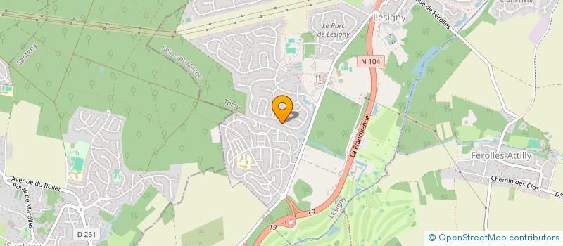 localisation de l'entreprise APB HOLDING  LESIGNY