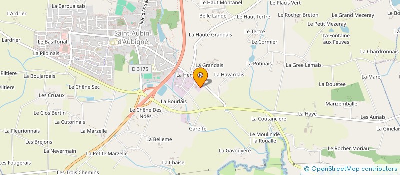 localisation de l'entreprise APB SERVICES  SAINT-AUBIN-D'AUBIGNE