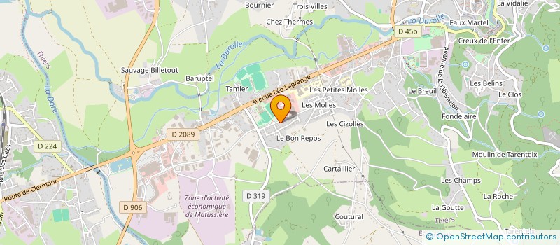 localisation de l'entreprise APBM FINITION à THIERS