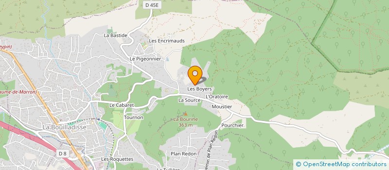 localisation de l'entreprise APC SUD  LA BOUILLADISSE