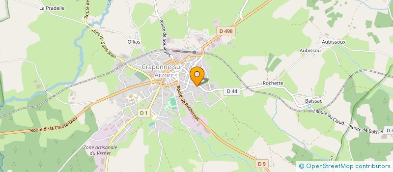 localisation de l'entreprise APCEM  CRAPONNE-SUR-ARZON