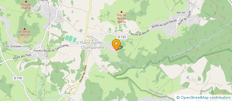 localisation de l'entreprise APCM 63  SAINT-GENES-CHAMPANELLE