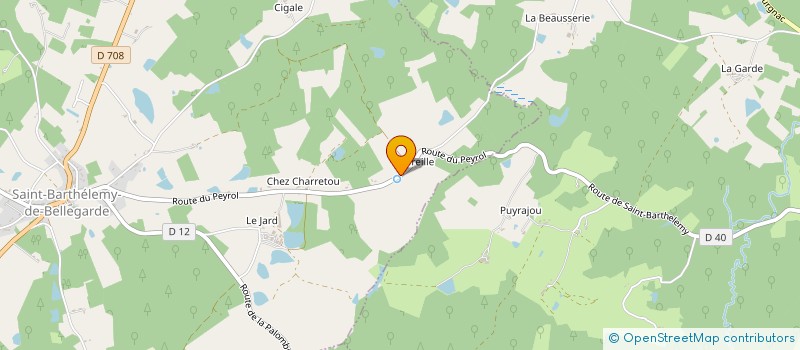 localisation de l'entreprise APCS  SAINT-BARTHELEMY-DE-BELLEGARDE