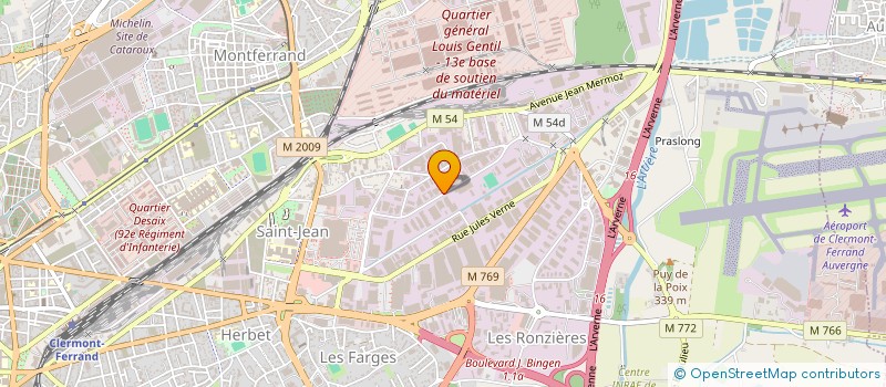 localisation de l'entreprise APDA  CLERMONT-FERRAND