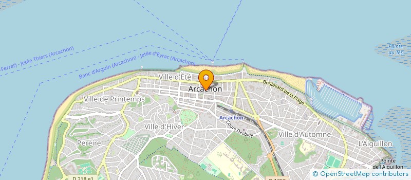 localisation de l'entreprise APDAF SERVICES à ARCACHON