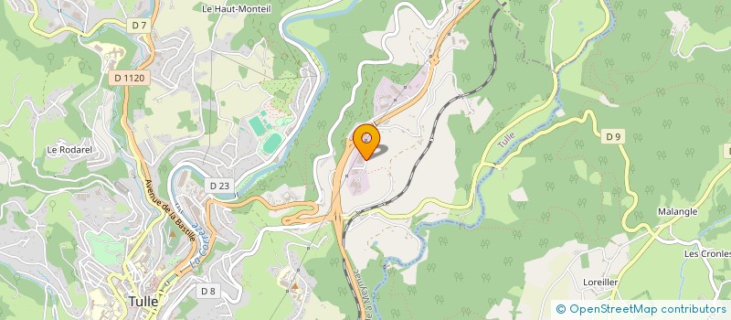 localisation de l'entreprise APDPV ATELIERS PROTEGES DU PAYS VERT à TULLE