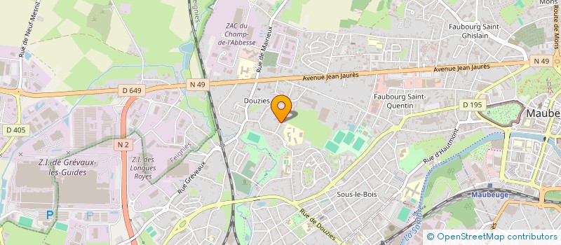 localisation de l'entreprise APE ANDERSEN HUGO  MAUBEUGE