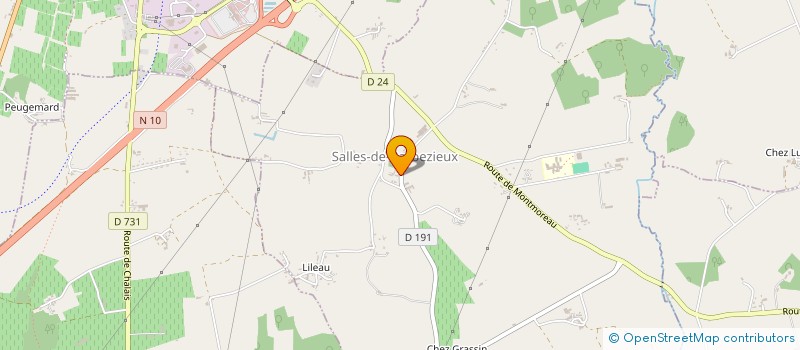 localisation de l'entreprise APE BACS à SALLES-DE-BARBEZIEUX