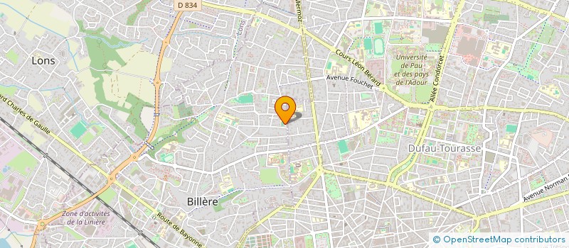 localisation de l'entreprise APE CHANTELLE  BILLERE