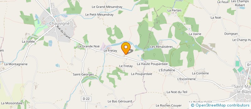 localisation de l'entreprise APE CHAUVIGNE  CHAUVIGNE