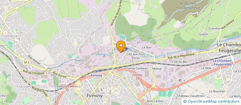 localisation de l'entreprise APE CORDES/BARGE  FIRMINY