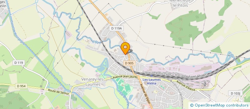 localisation de l'entreprise APE DE L'ECOLE JEAN MOULIN DE VENAREY LES LAUMES  VENAREY-LES-LAUMES