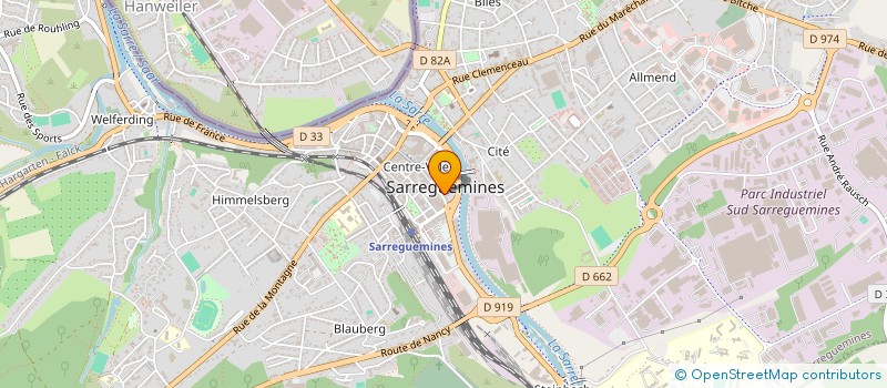 localisation de l'entreprise APE DE L'ENSEIGNEMENT PUBLIC DES ECOLES, COLLEGES, LYCEES ET CENTRES DE FORMATION D'APPRENTIS DE SARREGUEMINES PEEP  SARREGUEMINES