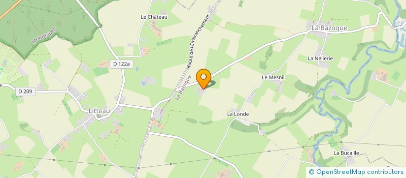 localisation de l'entreprise APE DE LA FORET LITTEAU VAUBADON à LA BAZOQUE