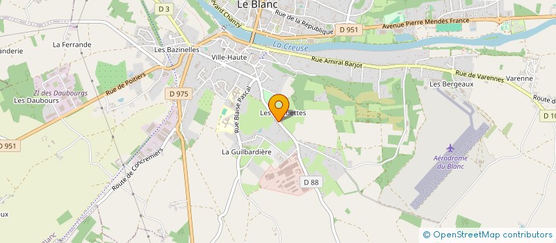 localisation de l'entreprise APE ECOLE DE VILLE HAUTE à LE BLANC