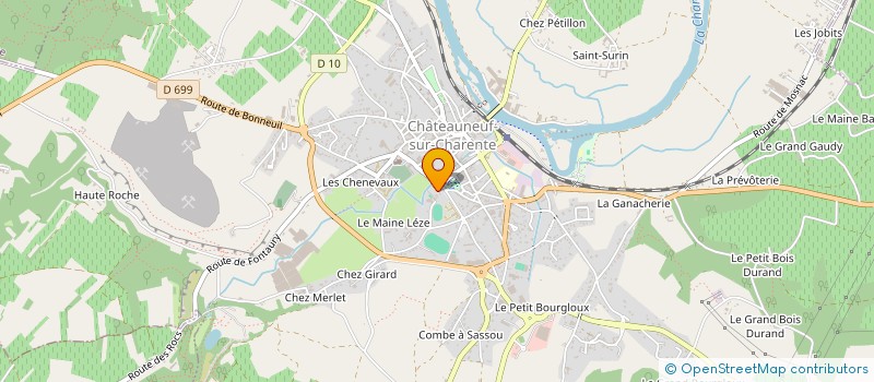 localisation de l'entreprise APE. ECOLES MARIE CURIE ET MARCELLE NADAUD à CHATEAUNEUF-SUR-CHARENTE