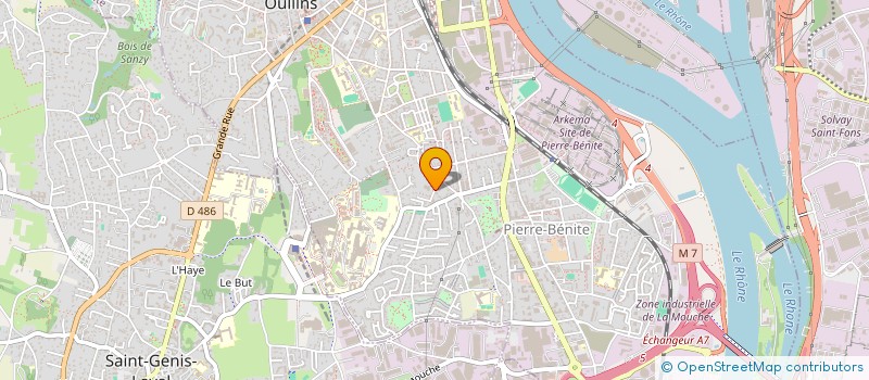 localisation de l'entreprise APE JEAN LURCAT  OULLINS-PIERRE-BENITE