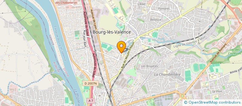 localisation de l'entreprise APE JEAN MOULIN à BOURG-LES-VALENCE