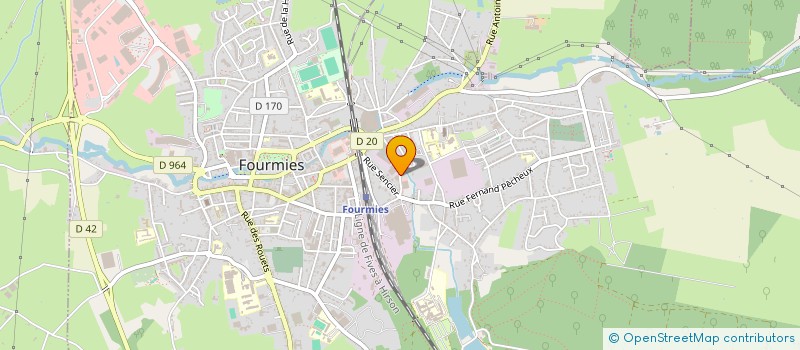 localisation de l'entreprise APE LES P'TITS BAMBINS DE L'ECOLE MATERNELLE JULES GUESDE FOURMIES  FOURMIES