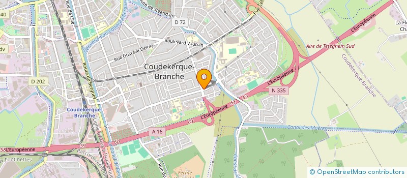 localisation de l'entreprise APE LES PETITS LOUPS DE LA FONTAINE  COUDEKERQUE-BRANCHE