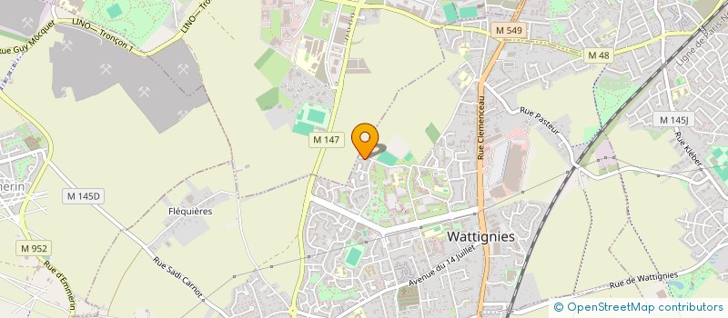 localisation de l'entreprise APE NOS P'TITS ECOLIERS  WATTIGNIES