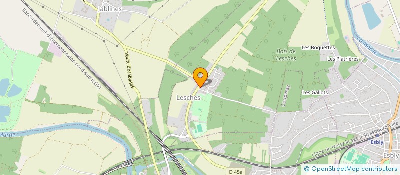 localisation de l'entreprise APE RPI JABLINES-LESCHES  LESCHES