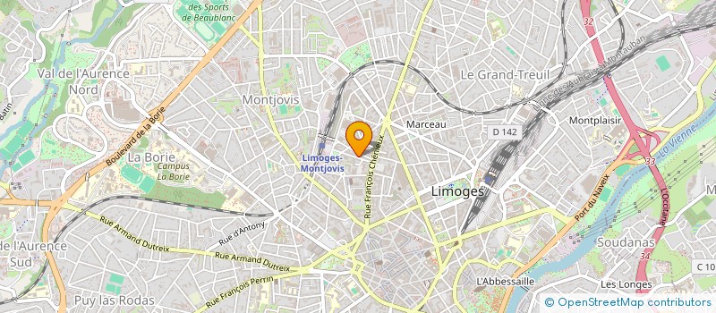 localisation de l'entreprise APEDYS HAUTE-VIENNE à LIMOGES