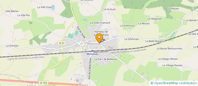 localisation de l'entreprise APEEM (ASSOCIATION DES PARENTS D'ELEVES DE L'ECOLE DE MUSIQUE) TOUS EN MUSIQUE !  MALANSAC