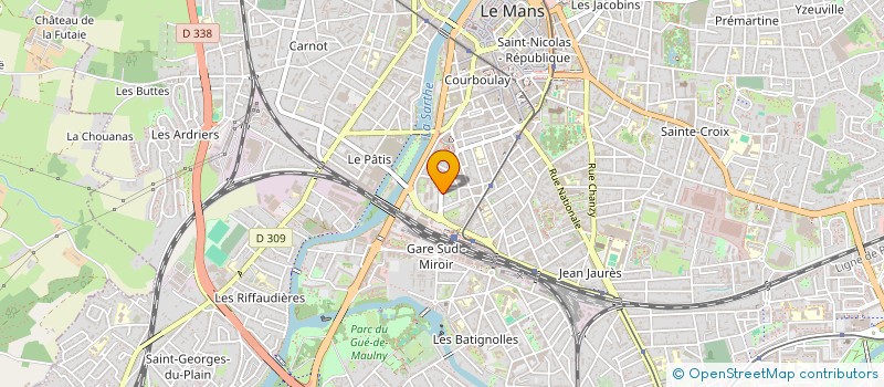 localisation de l'entreprise APEI DES HUNAUDIERES à LE MANS