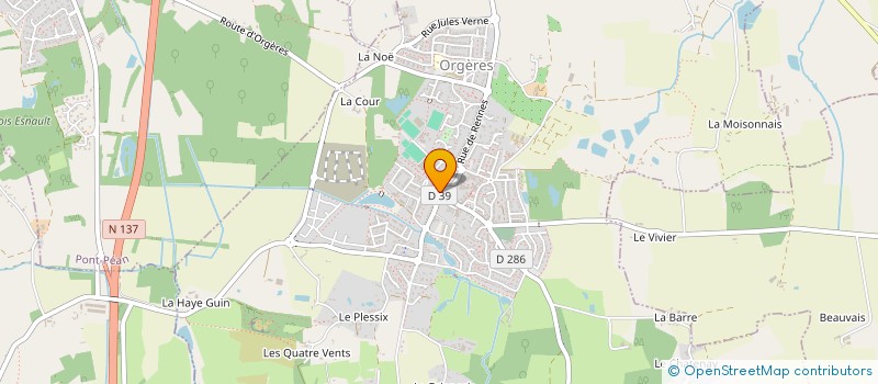 localisation de l'entreprise APEL DE L'ECOLE DU SACRE COEUR D'ORGERES  ORGERES