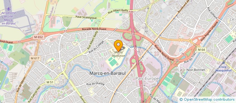localisation de l'entreprise APEL INSTITUTION LIBRE DE MARCQ à MARCQ-EN-BARŒUL