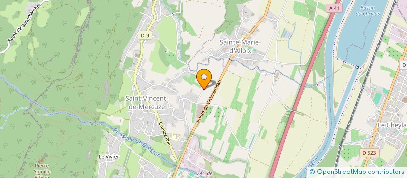 localisation de l'entreprise APELEC  SAINT-VINCENT-DE-MERCUZE