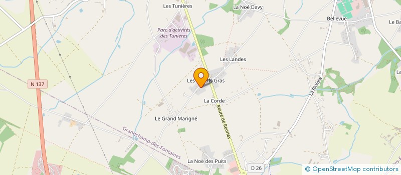 localisation de l'entreprise APELEC OUEST à GRANDCHAMP-DES-FONTAINES